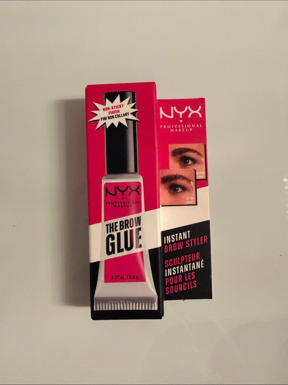 NYX The Brow Glue Instant Brow Styler — Hot Pink Packaging